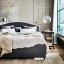 IKEA HAUGA ХАУГА Кровать двуспальная с обивкой, Vissle серый, 160x200 см 30446354 304.463.54