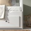 IKEA HEMNES ХЕМНЭС Кушетка с 3 ящиками, 2 матраса, белый / Vannareid жесткий, 80x200 см 39390946 393.909.46