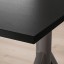 IKEA IDÅSEN ИДОСЕН Письменный стол с регулировкой высоты, черный / темно-серый, 120x70 см 19280939 192.809.39
