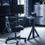 IKEA IDÅSEN ИДОСЕН Письменный стол с регулировкой высоты, черный / темно-серый, 160x80 см 49280990 492.809.90