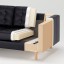IKEA LANDSKRONA ЛАНДСКРУНА 5-местный диван, с шезлонгами / Grann / Bomstad черный / дерево 59046204 590.462.04