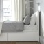 IKEA MALM МАЛЬМ Кровать двуспальная с 2 ящиками, белый / Lönset, 140x200 см 49176074 491.760.74