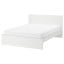 IKEA MALM МАЛЬМ Кровать двуспальная, высокий, белый / Lönset, 140x200 см 69019144 690.191.44