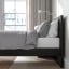 IKEA MALM МАЛЬМ Кровать односпальная, высокий, черно-коричневый / Leirsund, 90x200 см 49020030 490.200.30