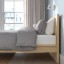 IKEA MALM МАЛЬМ Кровать двуспальная, высокий, дубовый шпон беленый / Luröy, 160x200 см 59027390 590.273.90