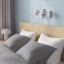 IKEA MALM МАЛЬМ Кровать двуспальная, высокий, дубовый шпон беленый / Luröy, 160x200 см 59027390 590.273.90