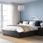 IKEA MALM МАЛЬМ Кровать с подъемным механизмом, черно-коричневый, 180x200 см 80404808 804.048.08