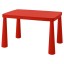 IKEA MAMMUT МАММУТ Стол детский, для дома / улицы красный, 77x55 см 60365167 603.651.67