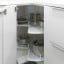 IKEA METOD МЕТОД Угловой напольный шкаф с каруселью, белый / Ringhult светло-серый, 88x88 см 79377330 793.773.30