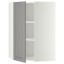 IKEA METOD МЕТОД Углов настенный шкаф, белый / Bodbyn серый, 68x100 см 59918697 599.186.97