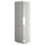 IKEA METOD МЕТОД Высокий шкаф для холодильника или морозильника с дверцей, белый / Bodbyn серый, 60x60x200 см 09925657 099.256.57