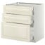 IKEA METOD МЕТОД / MAXIMERA МАКСИМЕРА Напольный шкаф с ящиками, белый / Bodbyn кремовый, 80x60 см 59913360 599.133.60