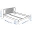 IKEA NESTTUN НЕСТТУН Кровать двуспальная, белый / Линдбаден, 140x200 см 79495022 794.950.22