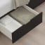 IKEA NORDLI НОРДЛИ Кровать двуспальная с ящиками, антрацит, 160x200 см 50372781 503.727.81