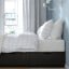 IKEA NORDLI НОРДЛИ Кровать двуспальная с ящиками, антрацит, 140x200 см 90372779 903.727.79