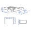 IKEA NORDLI НОРДЛИ Кровать двуспальная с ящиками, антрацит, 160x200 см 50372781 503.727.81
