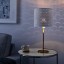 IKEA NYMÖ НИМО / SKAFTET СКАФТЕТ Лампа настольная, белая латунь / латунь, 24x30 cм 09319310 093.193.10