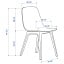 IKEA LISABO ЛИСАБО / ODGER ОДГЕР Стол и 4 стула, черный / бежевый, 140x78 см 09259702 092.597.02
