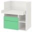 IKEA SMÅSTAD СМОСТАД Письменный стол, белый зеленый / с 2 ящиками, 90x79x100 cм 29392272 293.922.72
