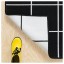 IKEA SVALLERUP СВАЛЛЕРУП Ковер безворсовый для / дома / улицы, черный / белый, 200x200 см 50435217 504.352.17