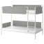 IKEA VITVAL ВИТВАЛ Двухярусная кровать, белый / светло-серый, 90x200 см 80411272 804.112.72