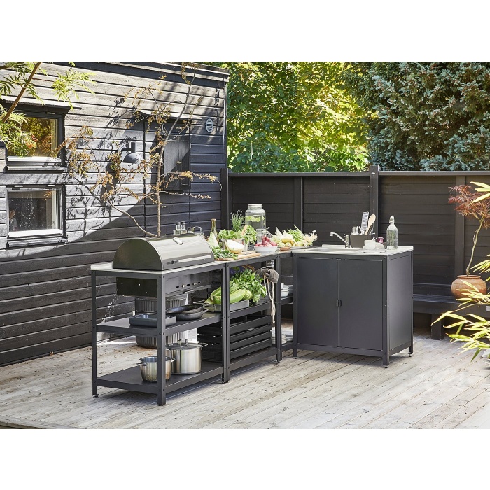 GRILLSKAR Кухонная мойка/угольн гриль,д/улицы, нержавеющ сталь, 258x147 см