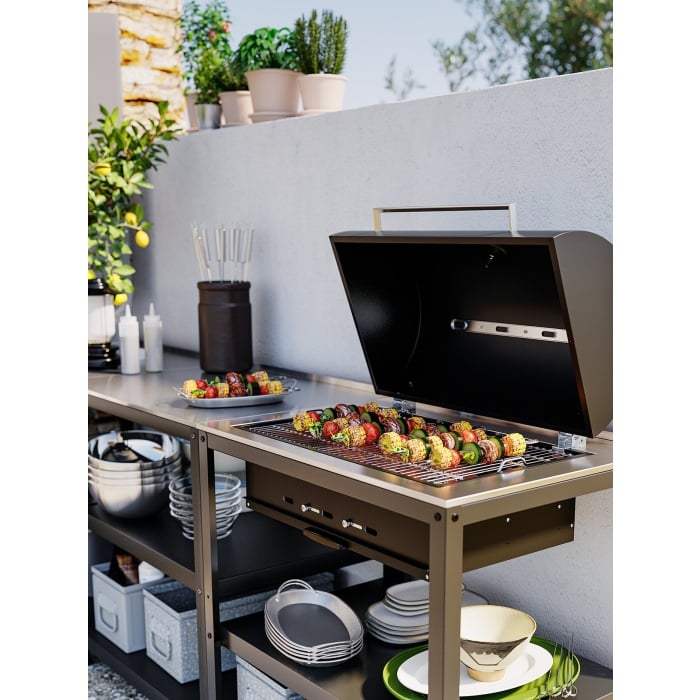 GRILLSKAR Кухня с угольным грилем, для улицы, нержавеющ сталь