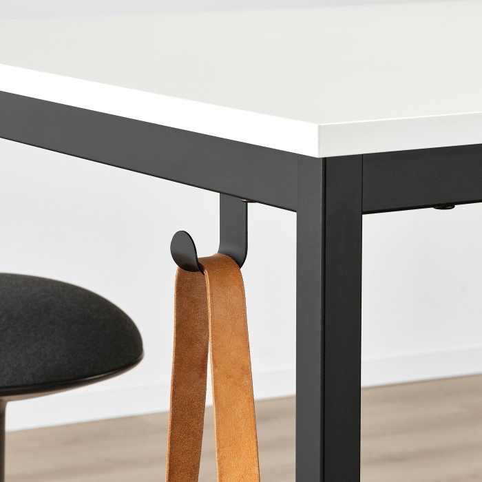 TROTTEN ТРОТТЕН Стіл, білий/антрацит, 80x80 см
