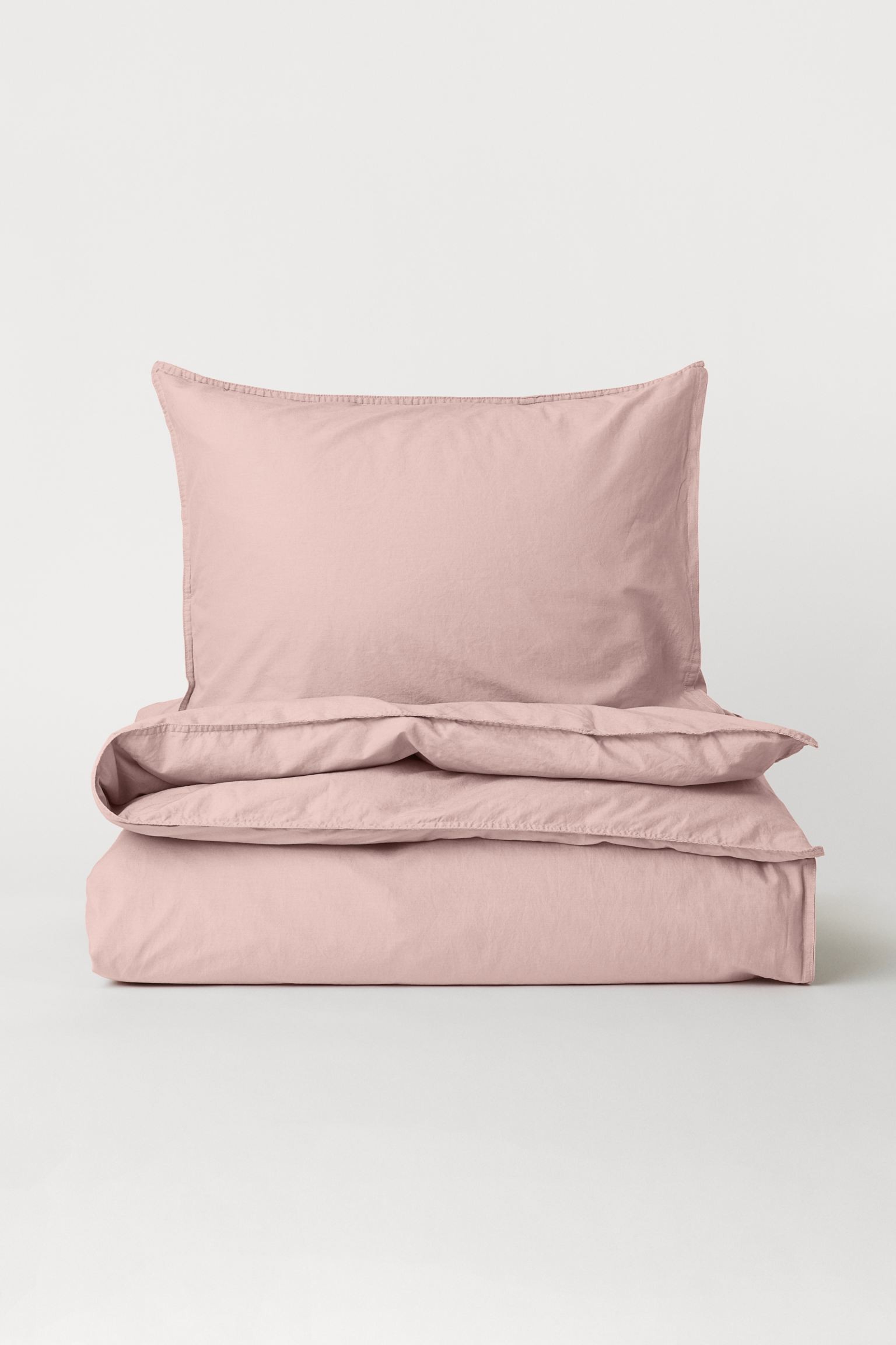 H&M Home Комплект постільної білизни з бавовни, Пудрово-рожевий, Різні розміри 0453850040 0453850040