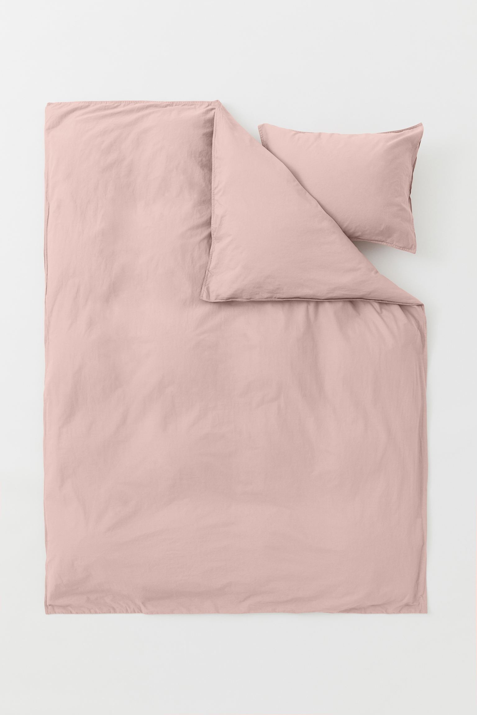 H&M Home Комплект постільної білизни з бавовни, Пудрово-рожевий, Різні розміри 0453850060 0453850060