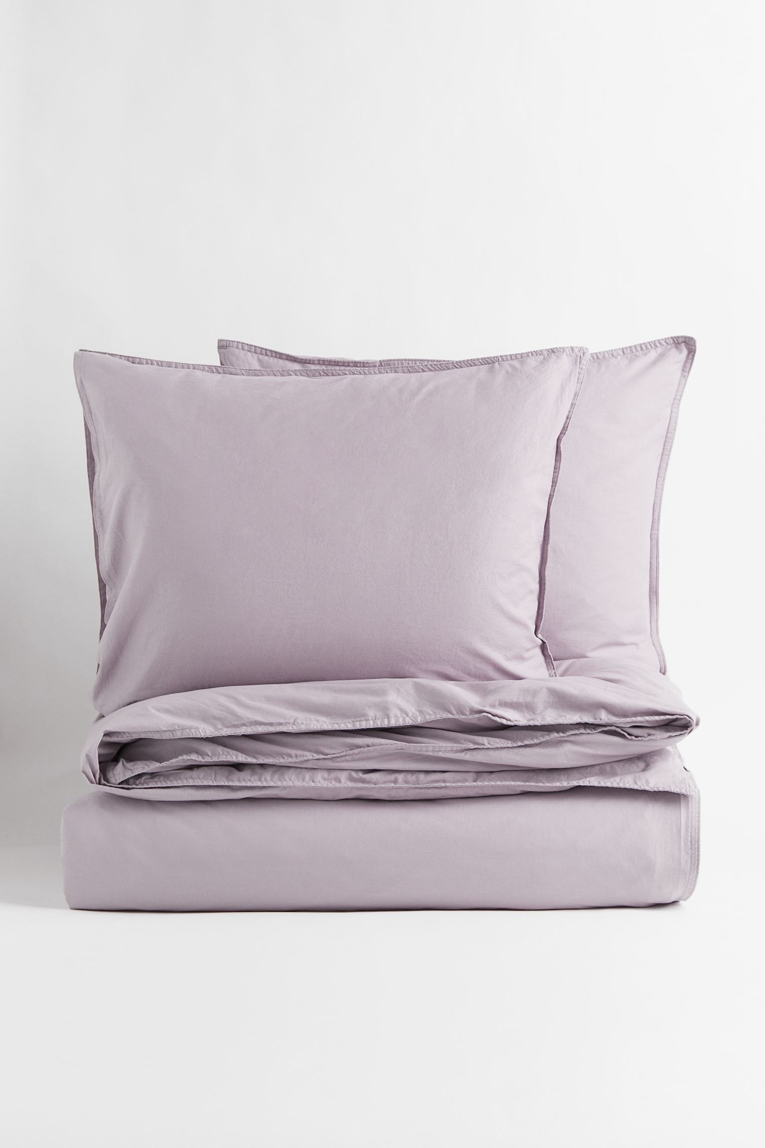H&M Home Двоспальна постільна білизна з бавовни, Світло-пурпуровий, 200x200 + 50x60 0453853054 | 0453853054