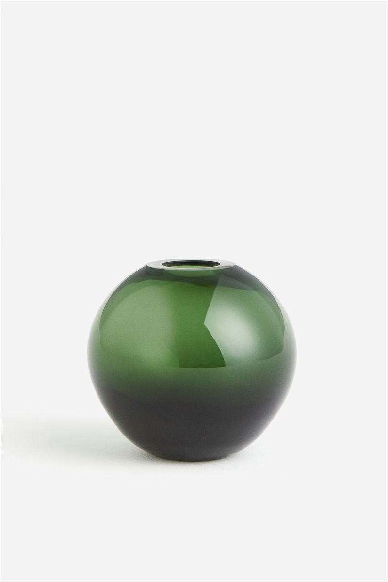 H&M Home Міні-ваза зі скла, Зелений 0460753053 | 0460753053