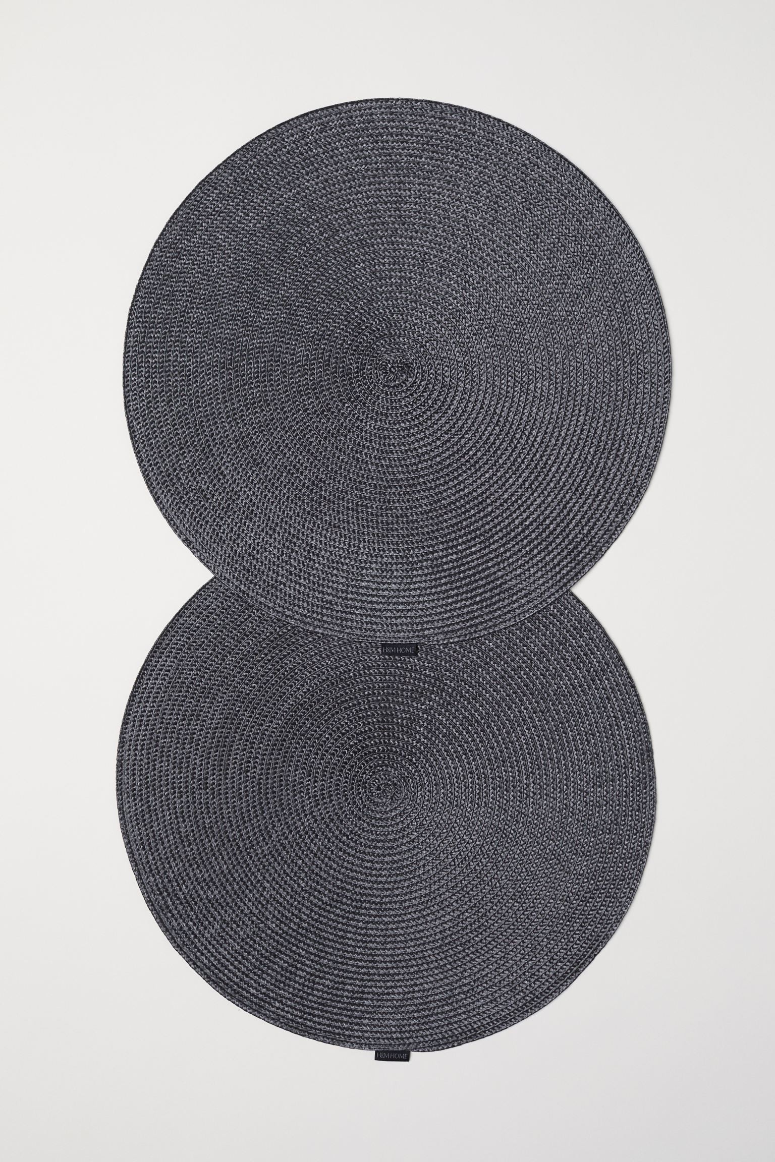 H&M Home Підкладка під прибори, 2 шт., Антрацитово-сірий, Різні розміри 0664096001 0664096001