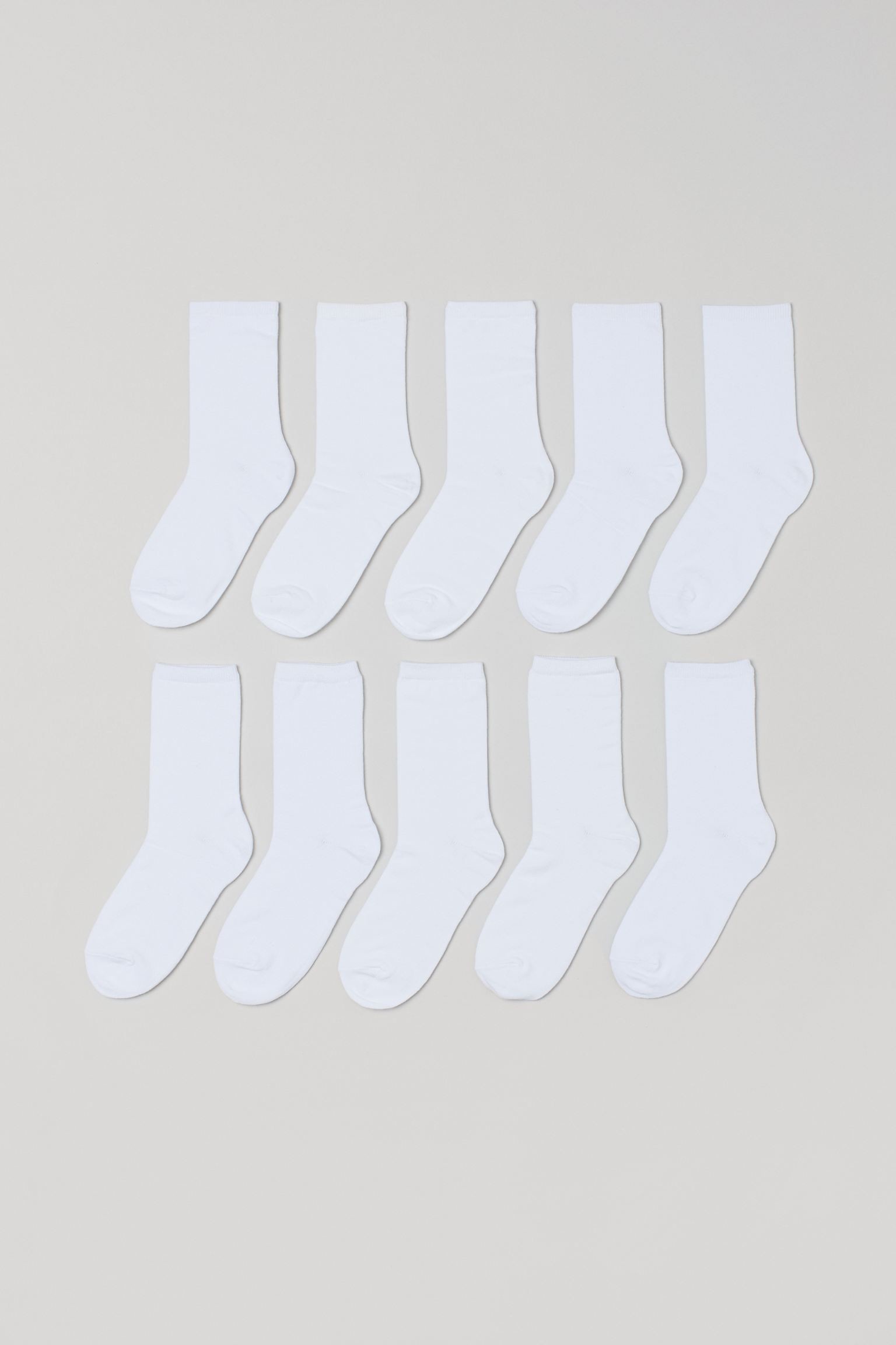 H&M Home Шкарпетки, 10 пар, Білий, Різні розміри 0717816003 | 0717816003