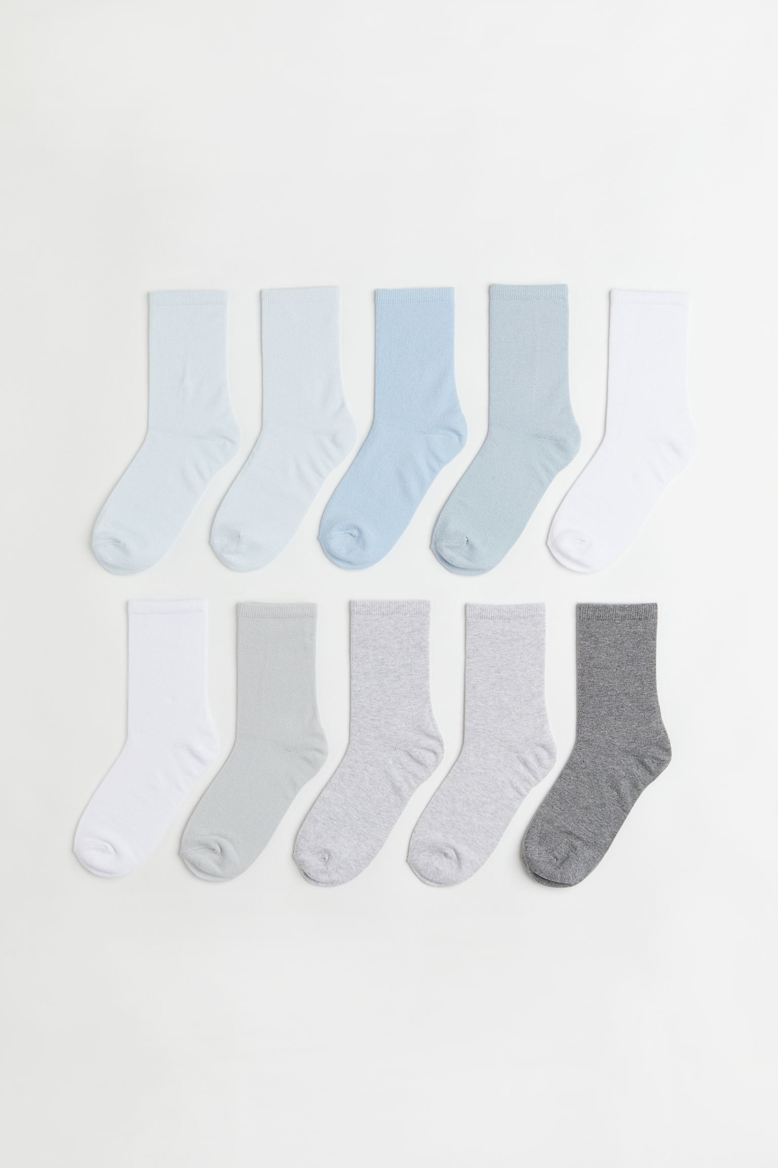 H&M Home Шкарпетки, 10 пар, Блакитний/Білий, Різні розміри 0717816018 | 0717816018
