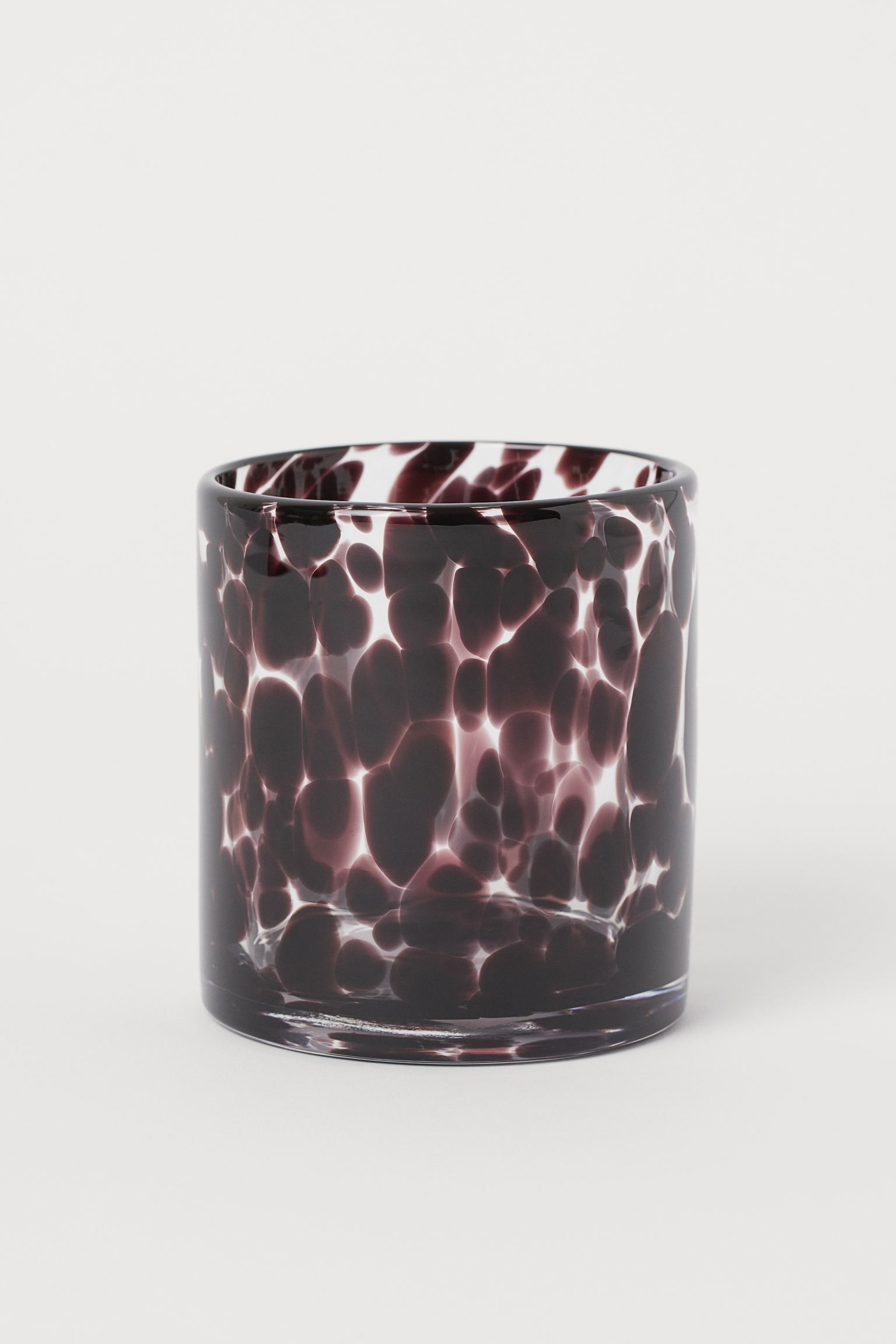 H&M Home Скляний свічник, Прозоре скло/чорний малюнок 0825050002 | 0825050002