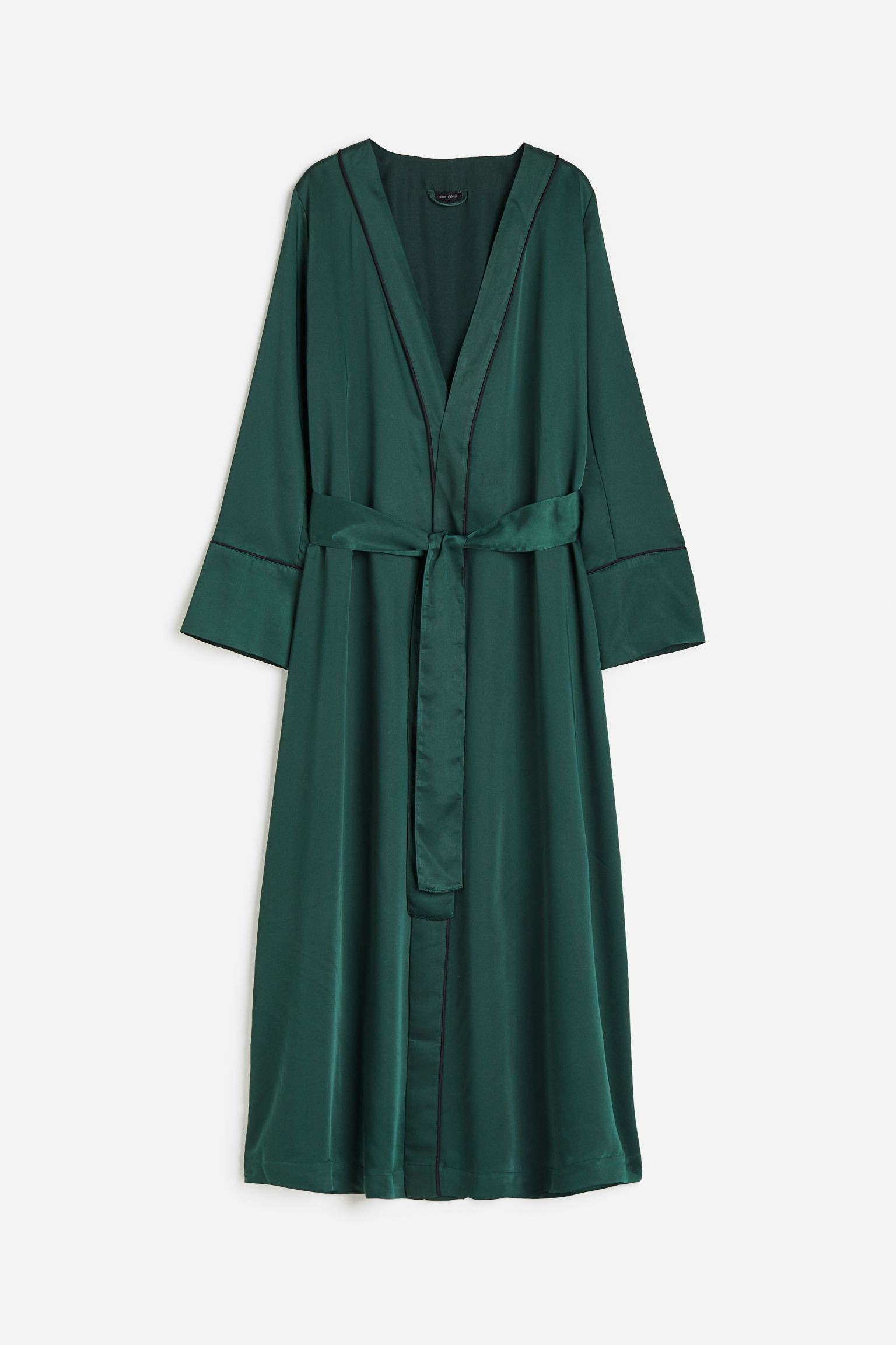 H&M Home Сатиновий халат, Темно-зелений, Різні розміри 0892090007 | 0892090007