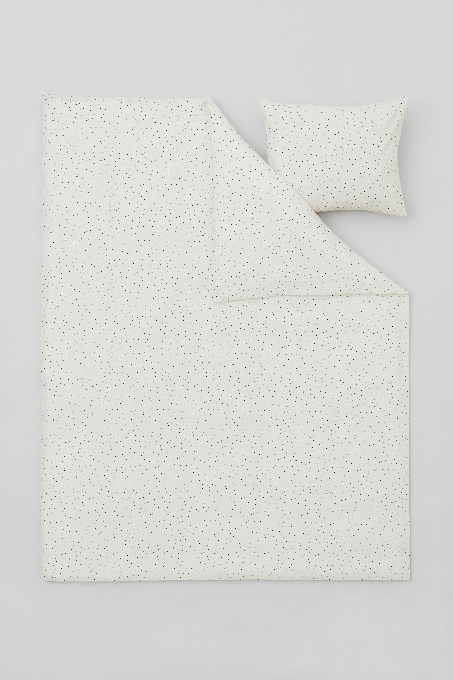 H&M Home Односпальна постільна білизна у візерунки, Натуральний білий/крапки, Різні розміри 0968357001 | 0968357001