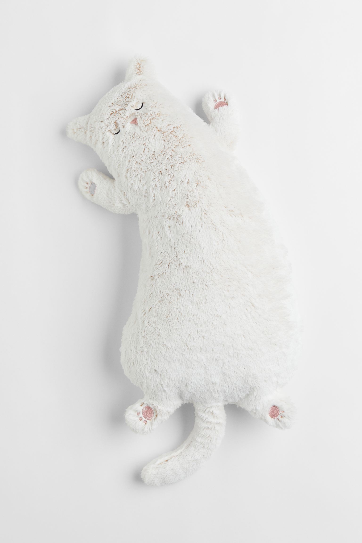 H&M Home Велюрова М'яка іграшка, Білий кіт 1003610001 | 1003610001