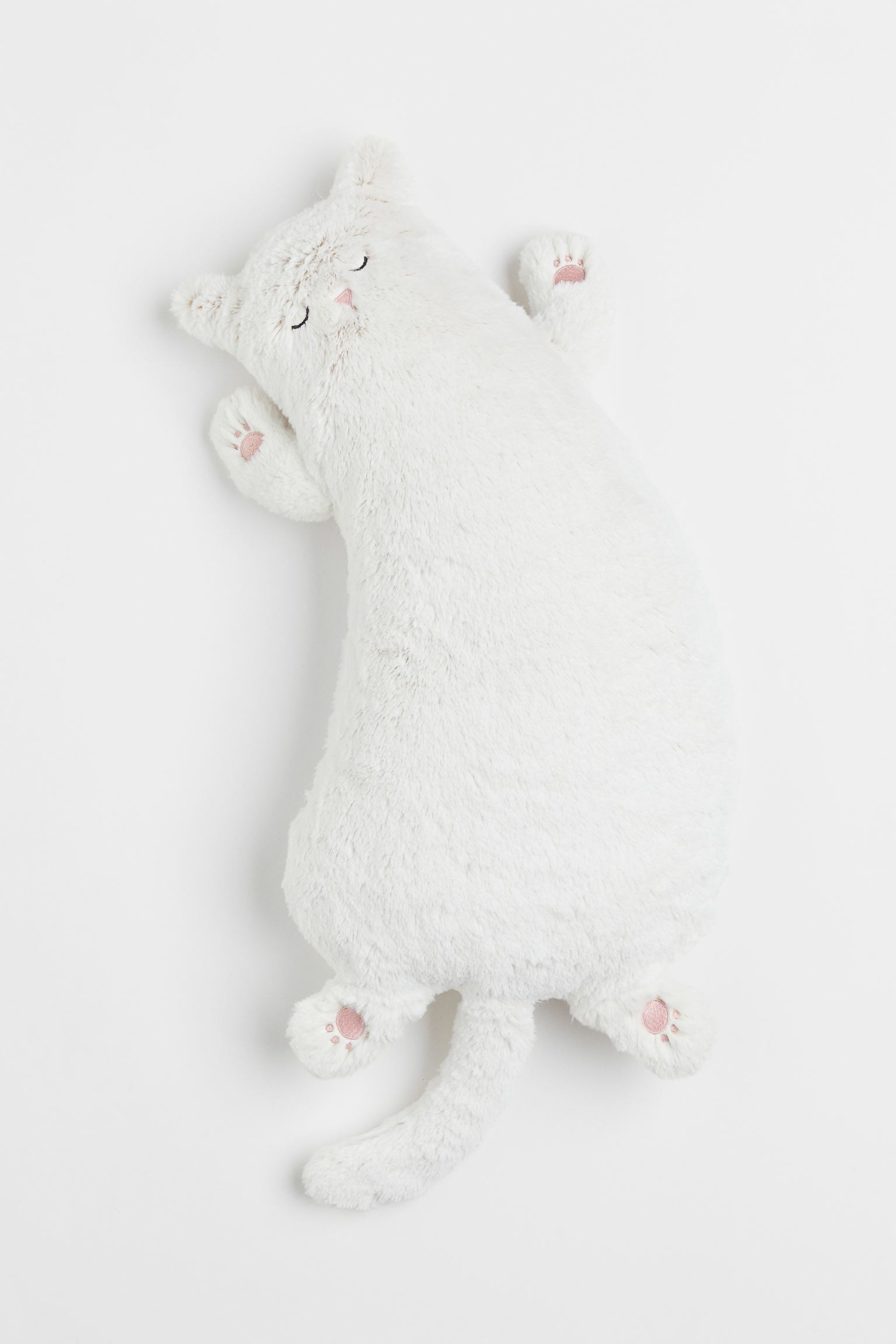 H&M Home Велюрова М'яка іграшка, Натуральний білий/Кіт 1003610002 1003610002