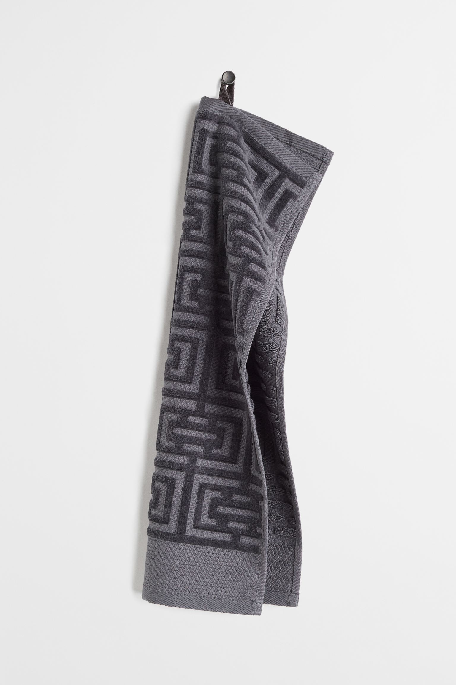 H&M Home Жакардовий рушник для гостей, темно-сірий, 30x50 1032007002 | 1032007002