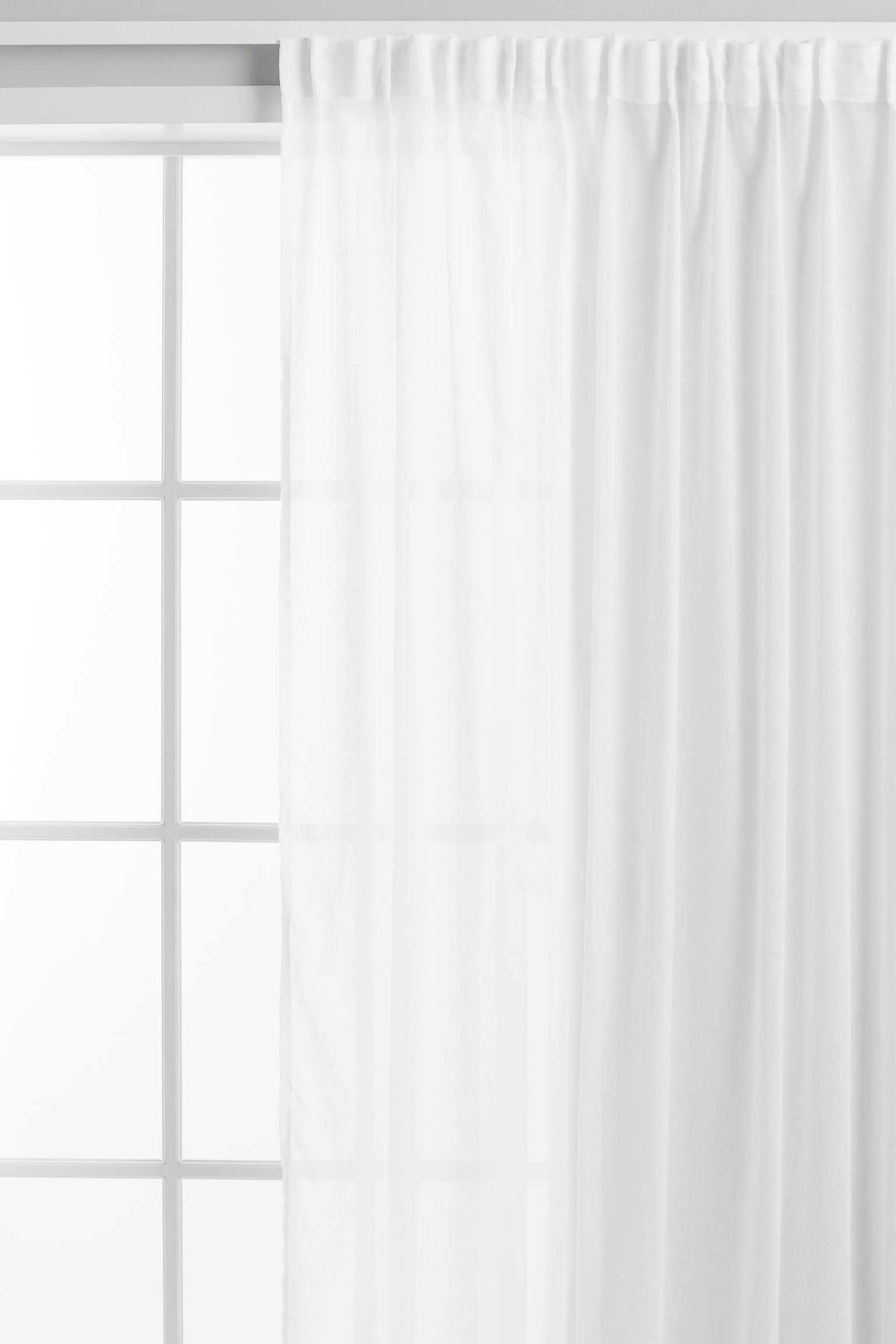 H&M Home Широка штора з мультифункціональною стрічкою, Білий, Різні розміри 1072160001 1072160001