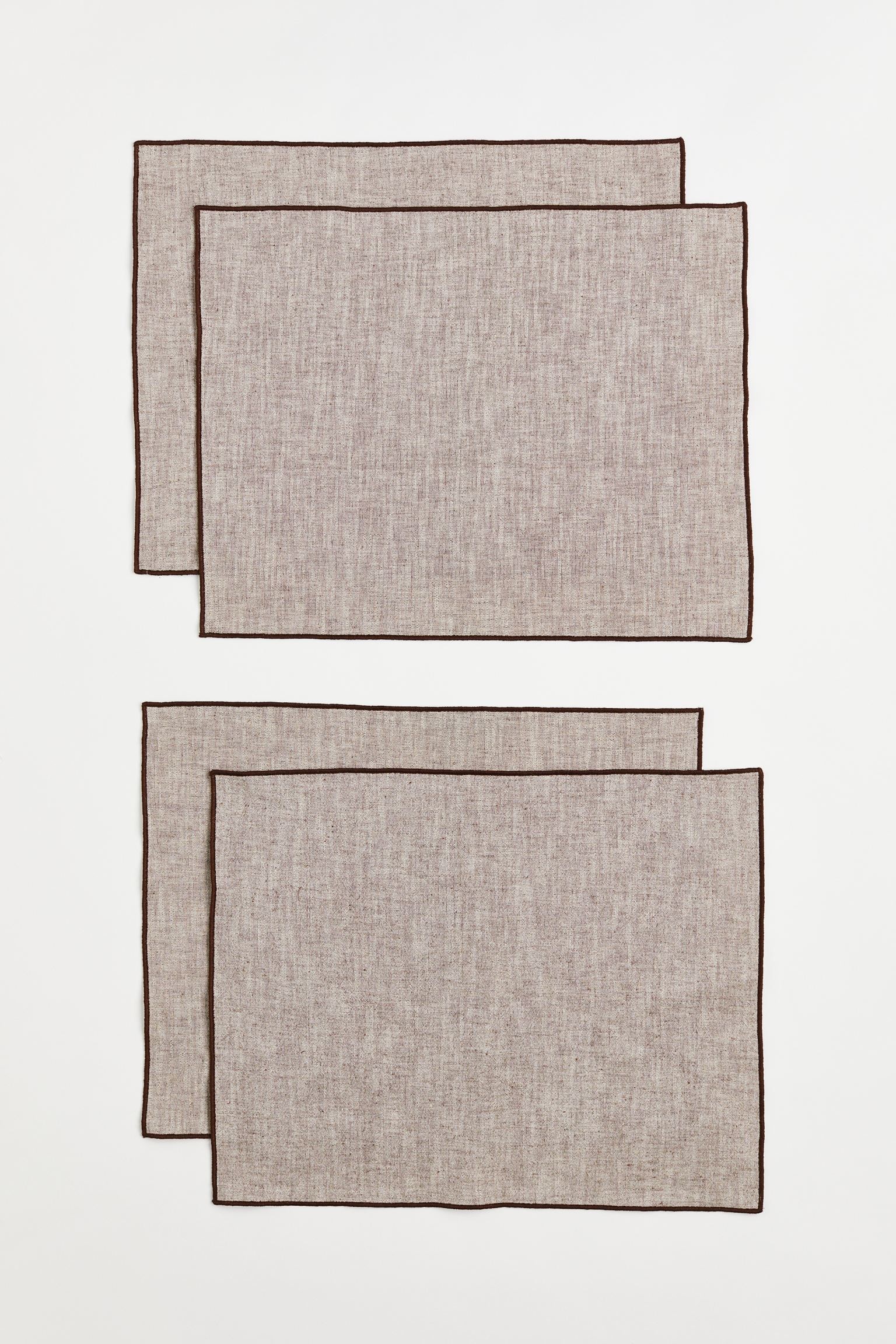 H&M Home Підкладка під прибори, 2 шт., Бурий мергель/Темно-коричневий, Різні розміри 1085330002 1085330002
