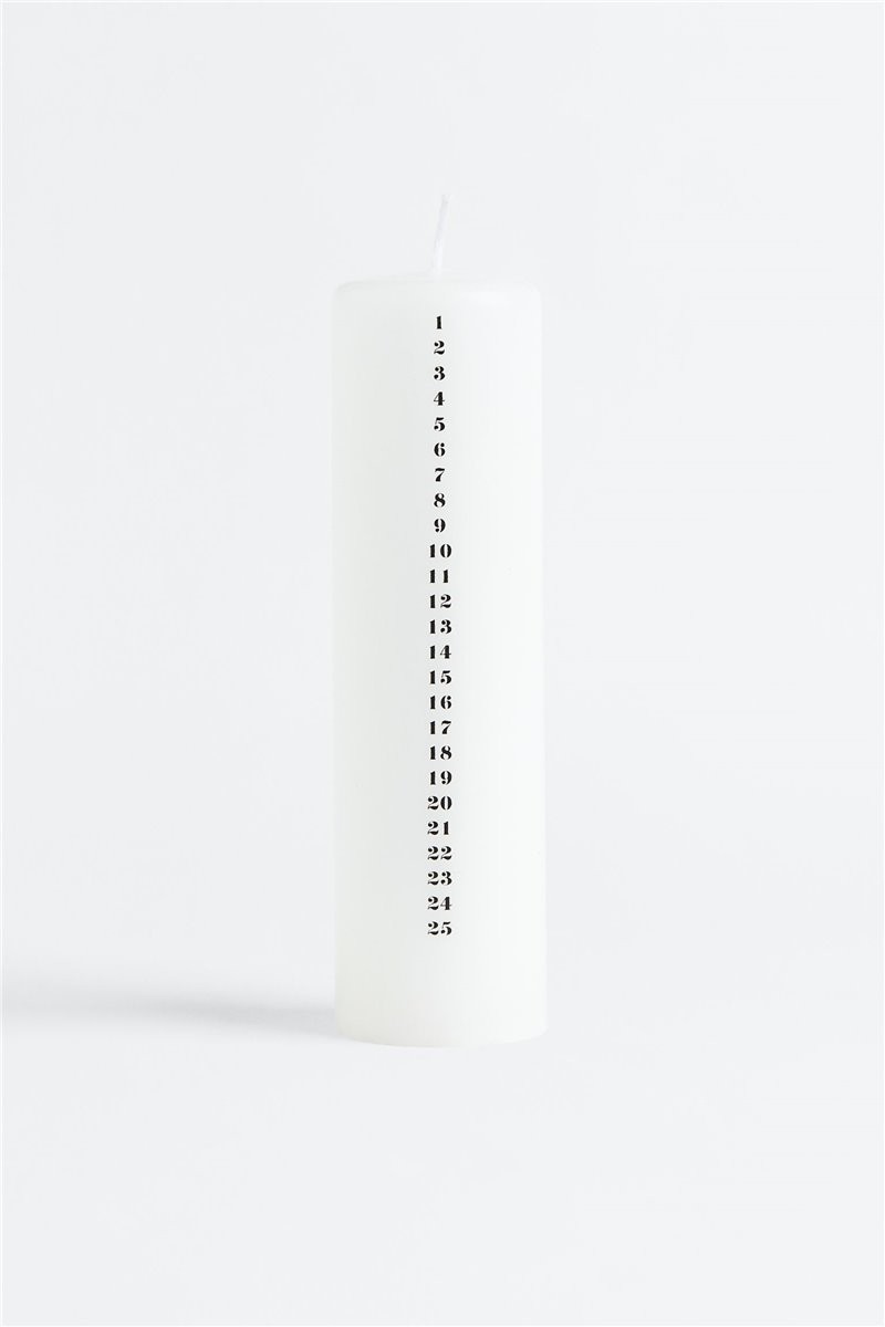 H&M Home Календарна свічка, Білий 1105338001 | 1105338001
