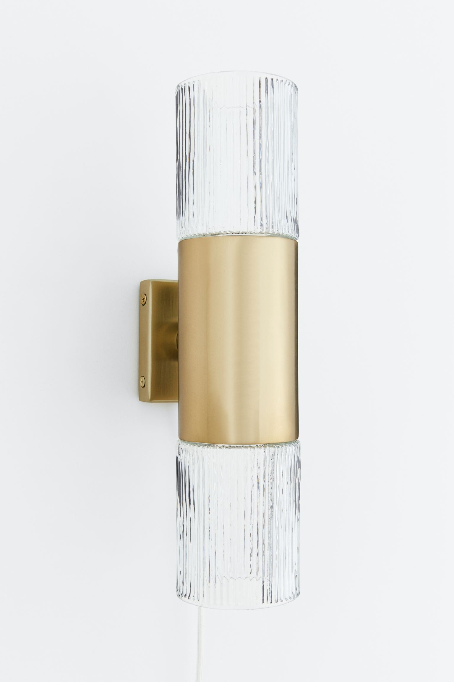 H&M Home Скляний настінний світильник, Безбарвний / колір латуні, 1110194001 1110194001