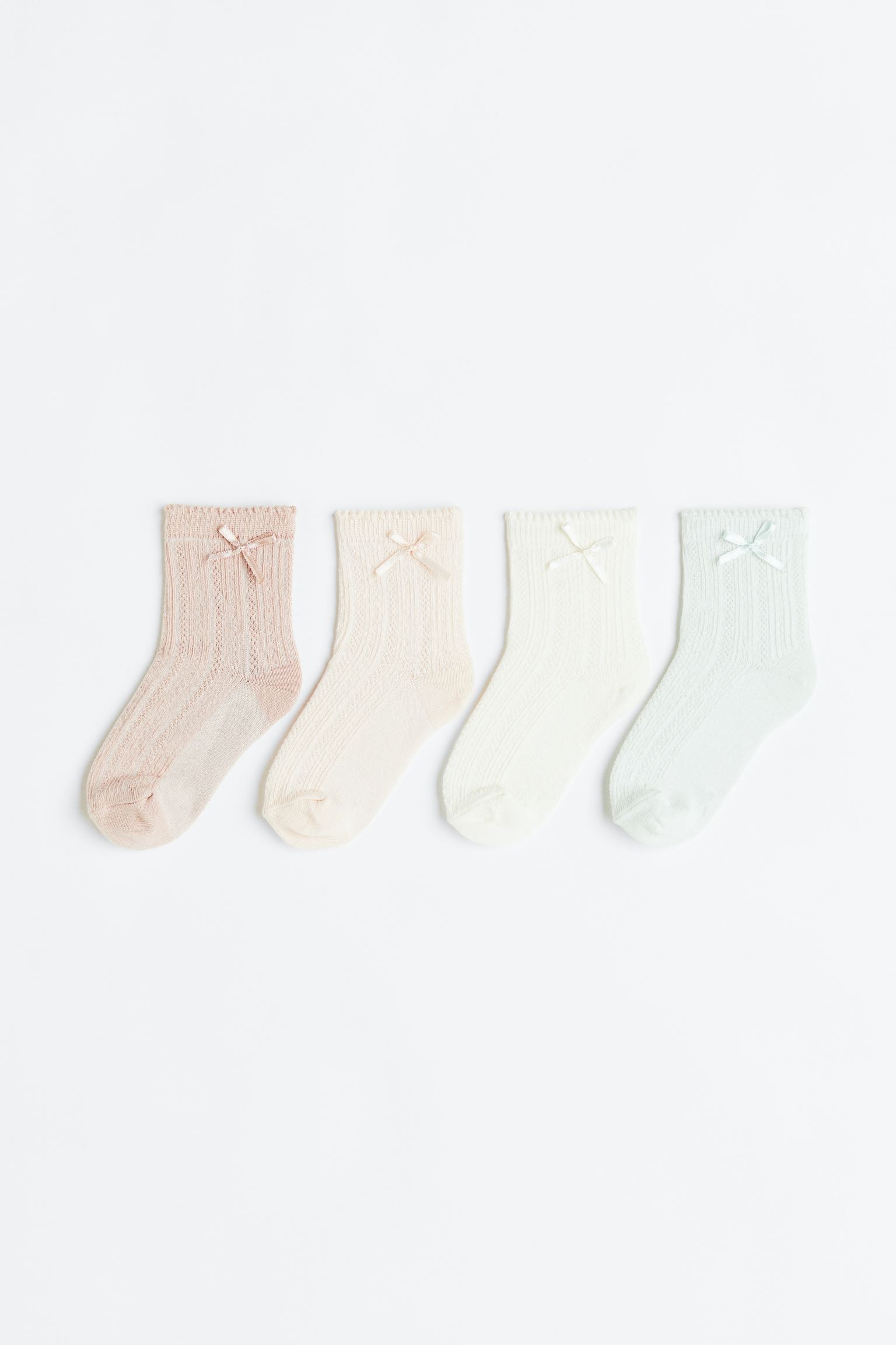 H&M Home Шкарпетки, 4 пари, Світло-рожевий/світло-бірюзовий, Різні розміри 1123215006 | 1123215006