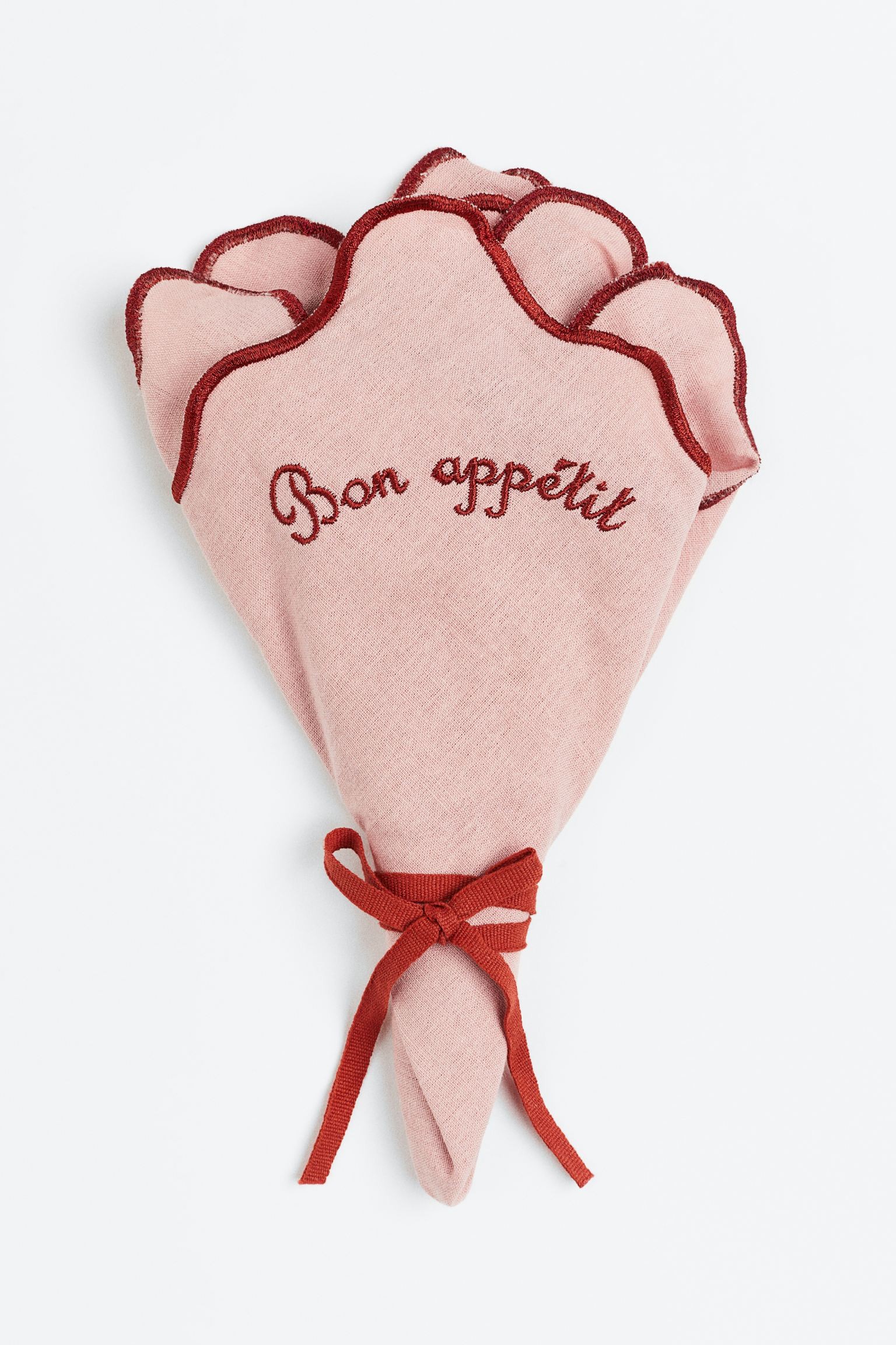 H&M Home Серветка з суміші льону, 2 шт., Пудрово-рожевий/Bon Appétit, Різні розміри 1123861001 | 1123861001