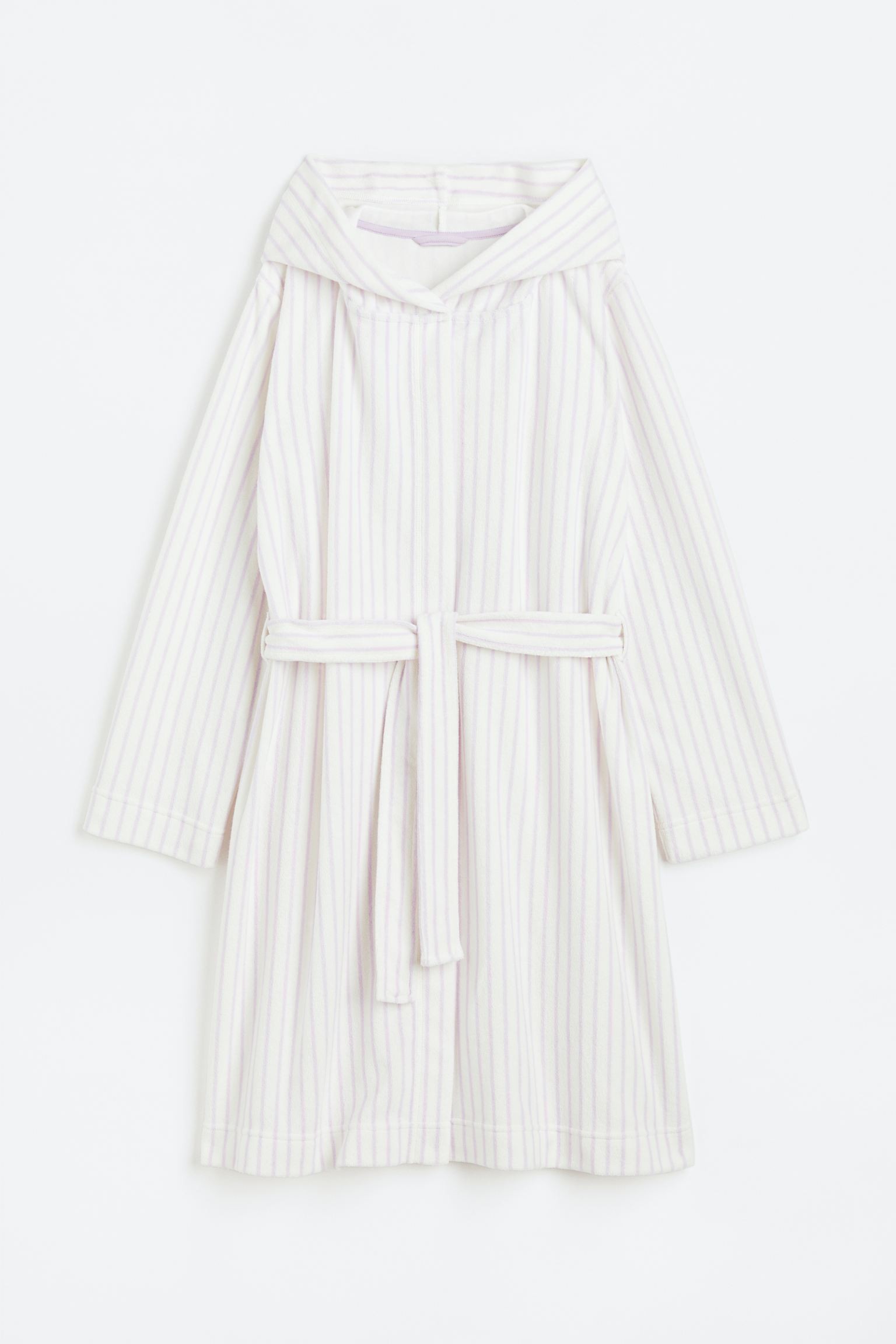 H&M Home Махровий халат, Білі/фіолетові смужки, Різні розміри 1132470001 | 1132470001