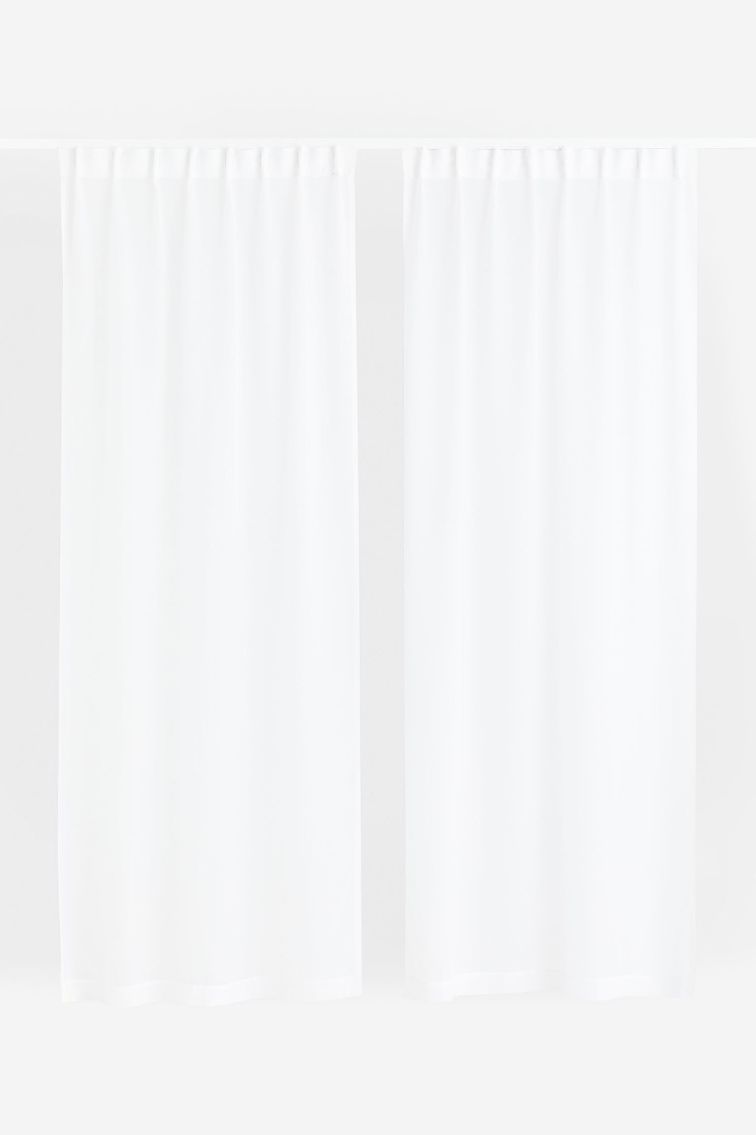 H&M Home Прозора штора, 2 шт., Білий, 150x300 1138507001 | 1138507001