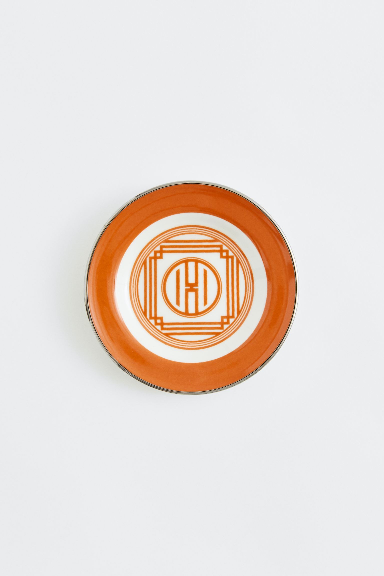 H&M Home Порцелянова тарілка, Помаранчевий/з малюнком 1150093001 | 1150093001